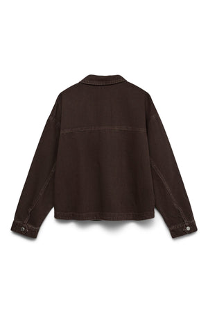 Jamie Denim Shacket - Suklaa Tort-Washed