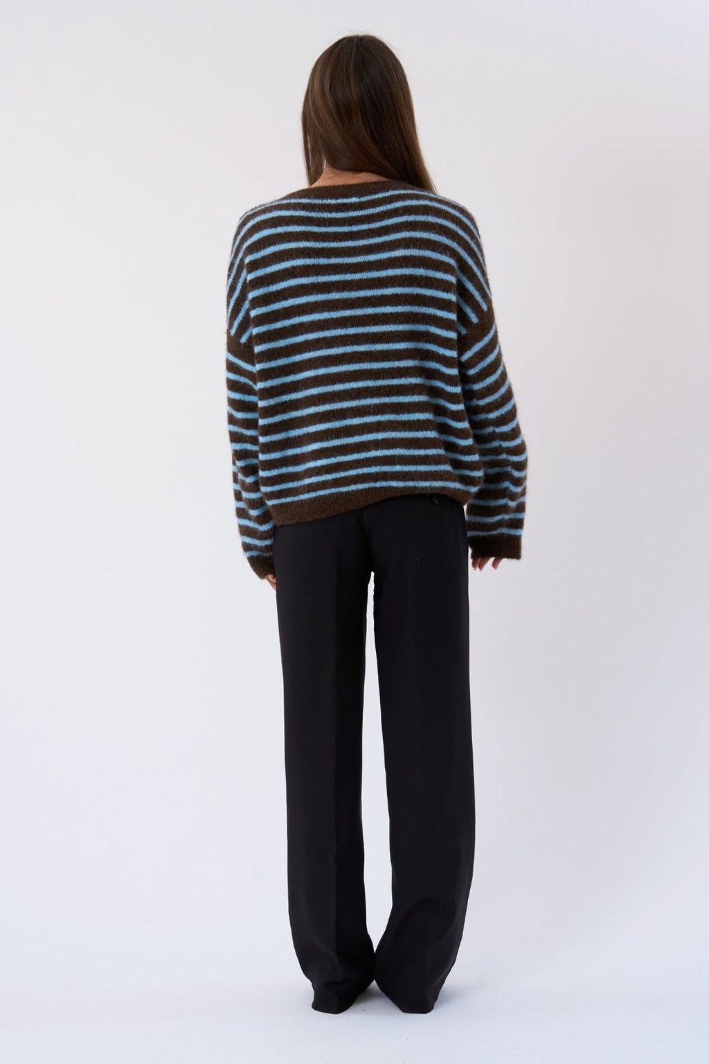 Sienna Striped Knit - suklaa/vaaleansininen