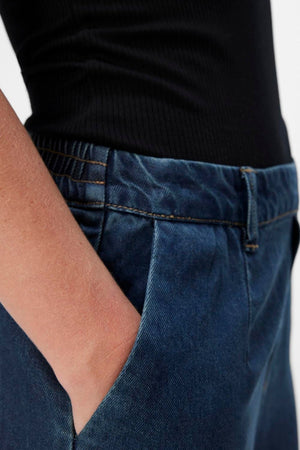 Kehys Lisa leveä Pants - Tummansininen denim -huuhtelupesu