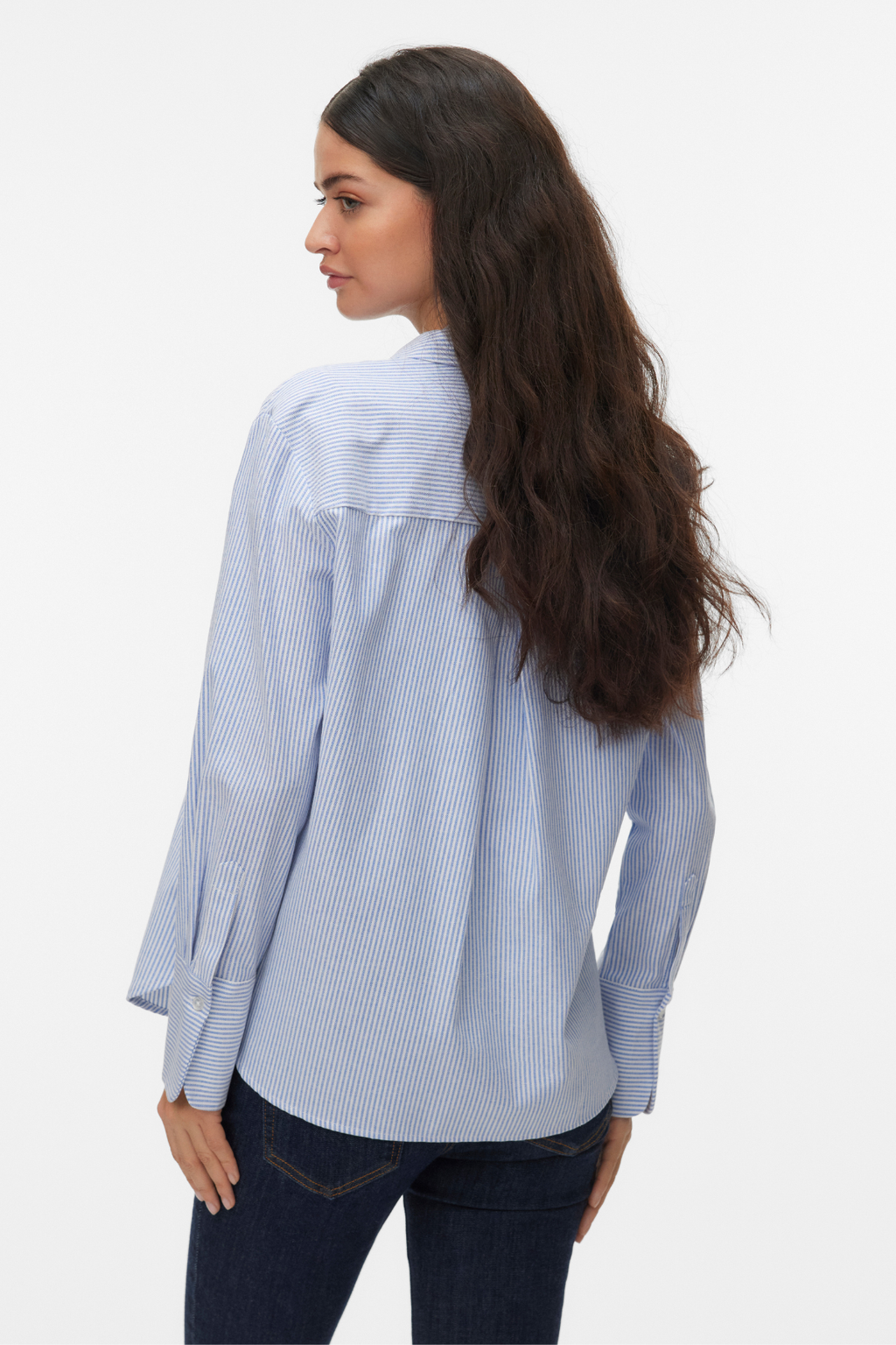 Inge Shirt - Palace Blue Lumivalkoinen