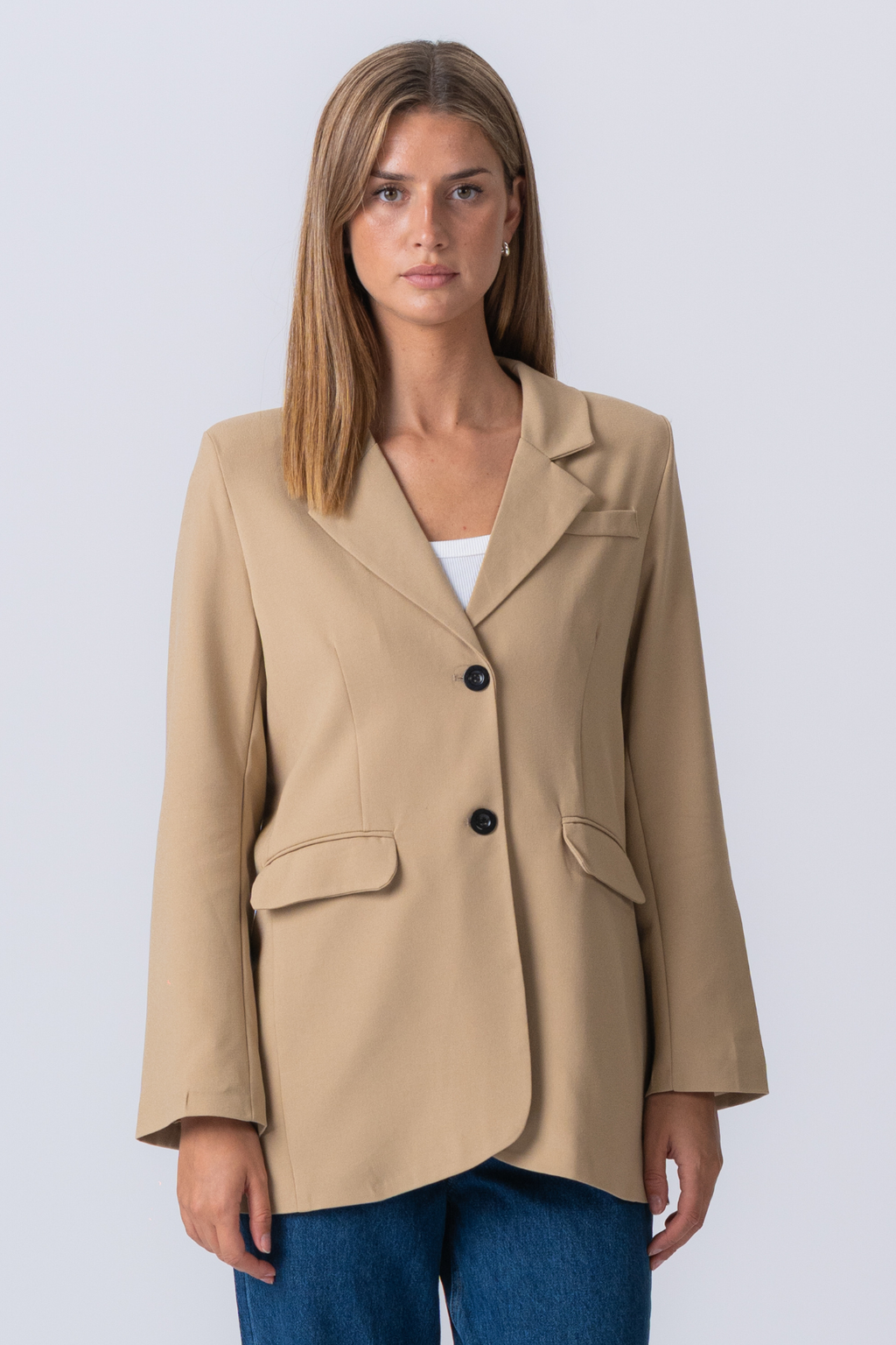 Claire Oversized Blazer - beige