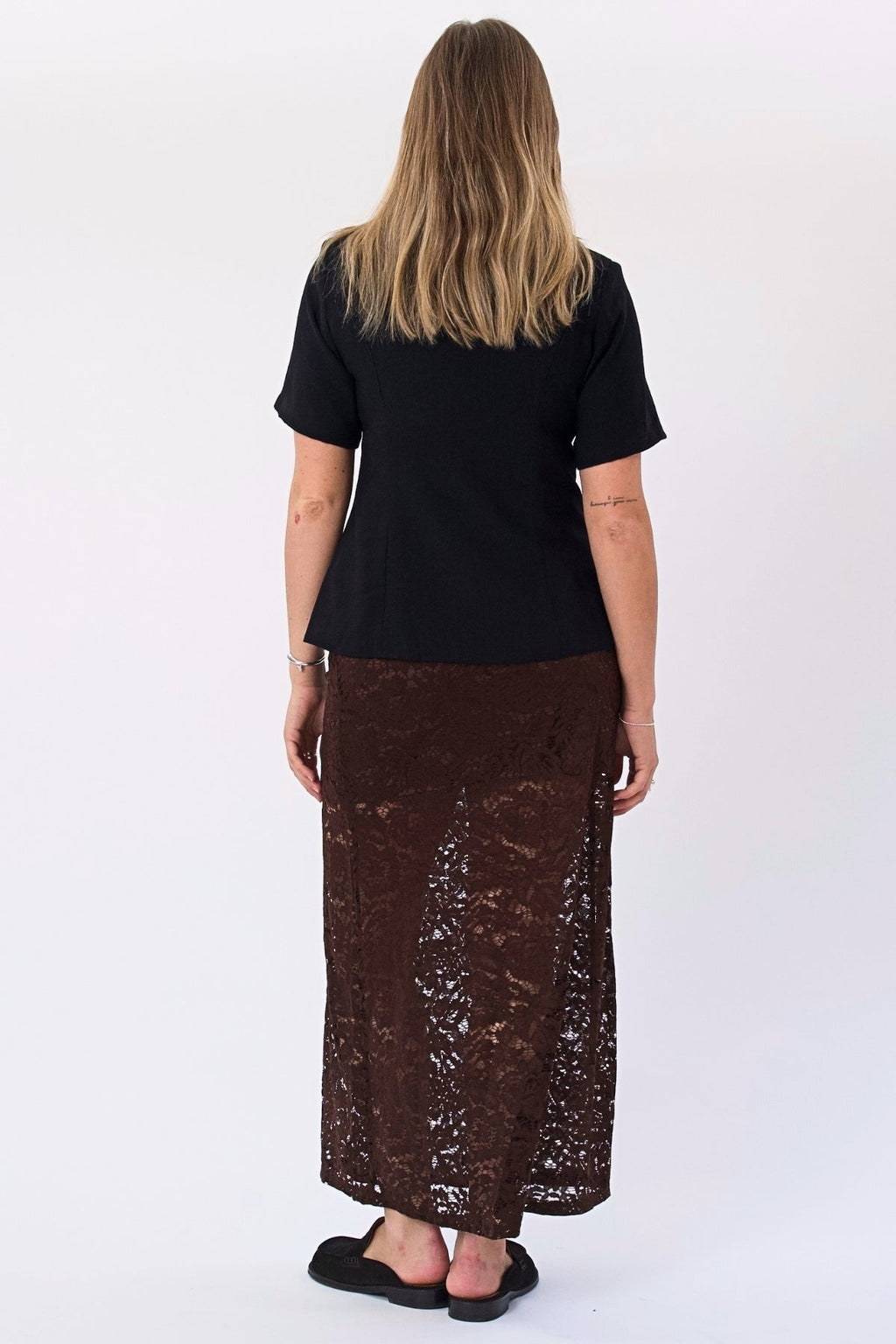 Amara Lace Maxi Hame - Kahvi