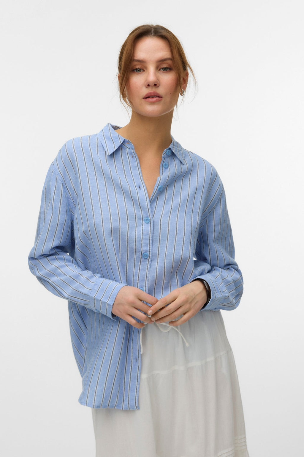 Linn Shirt - Ruiskukansininen-laivasto bleiseri