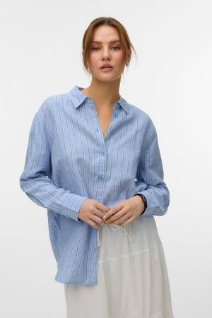 Linn Shirt - Ruiskukansininen-laivasto bleiseri