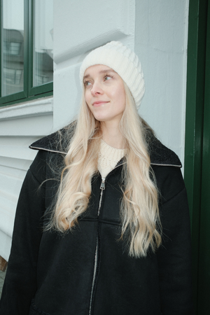 Ribbed Beanie - vaalea beige