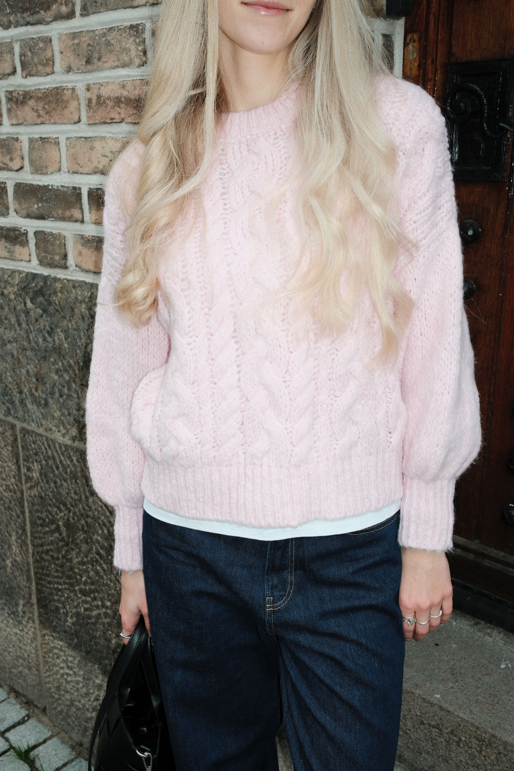 Emma Cable Knit - Candy pinkki