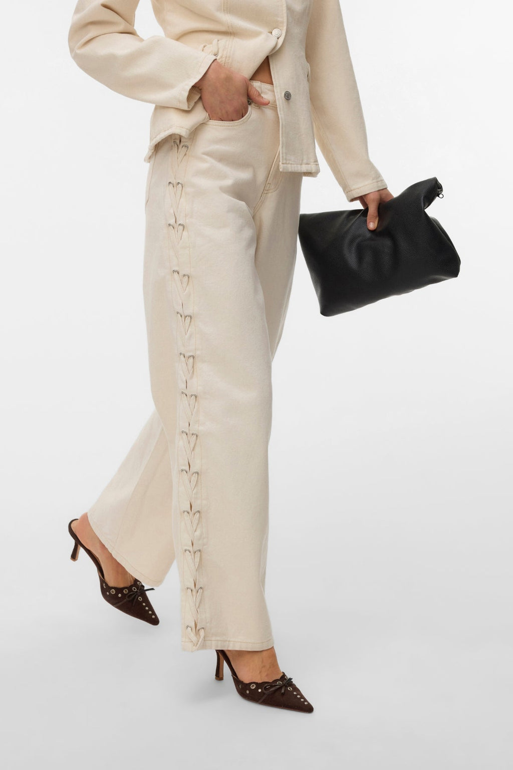 Rae Wide String Farkut - Ecru