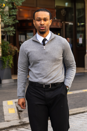 Puoliksi vetoketjullinen villapaita - Harmaa Melange