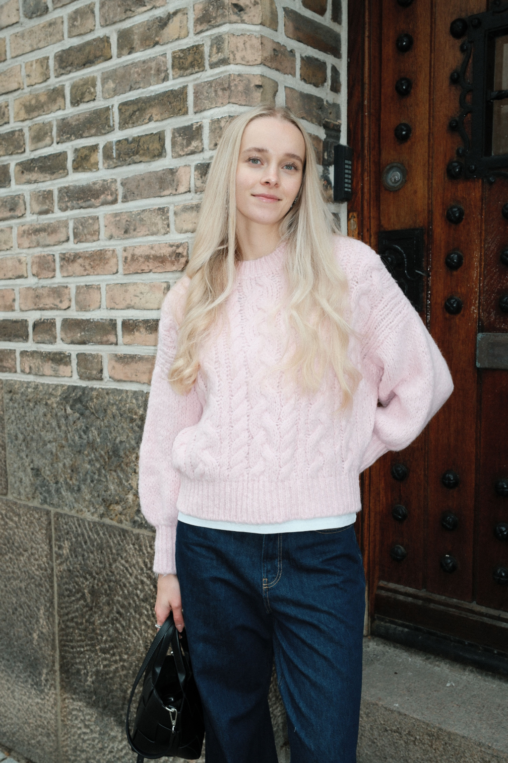 Emma Cable Knit - Candy pinkki