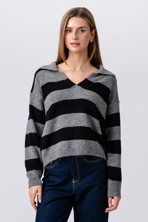 Nora Knit - harmaa/musta
