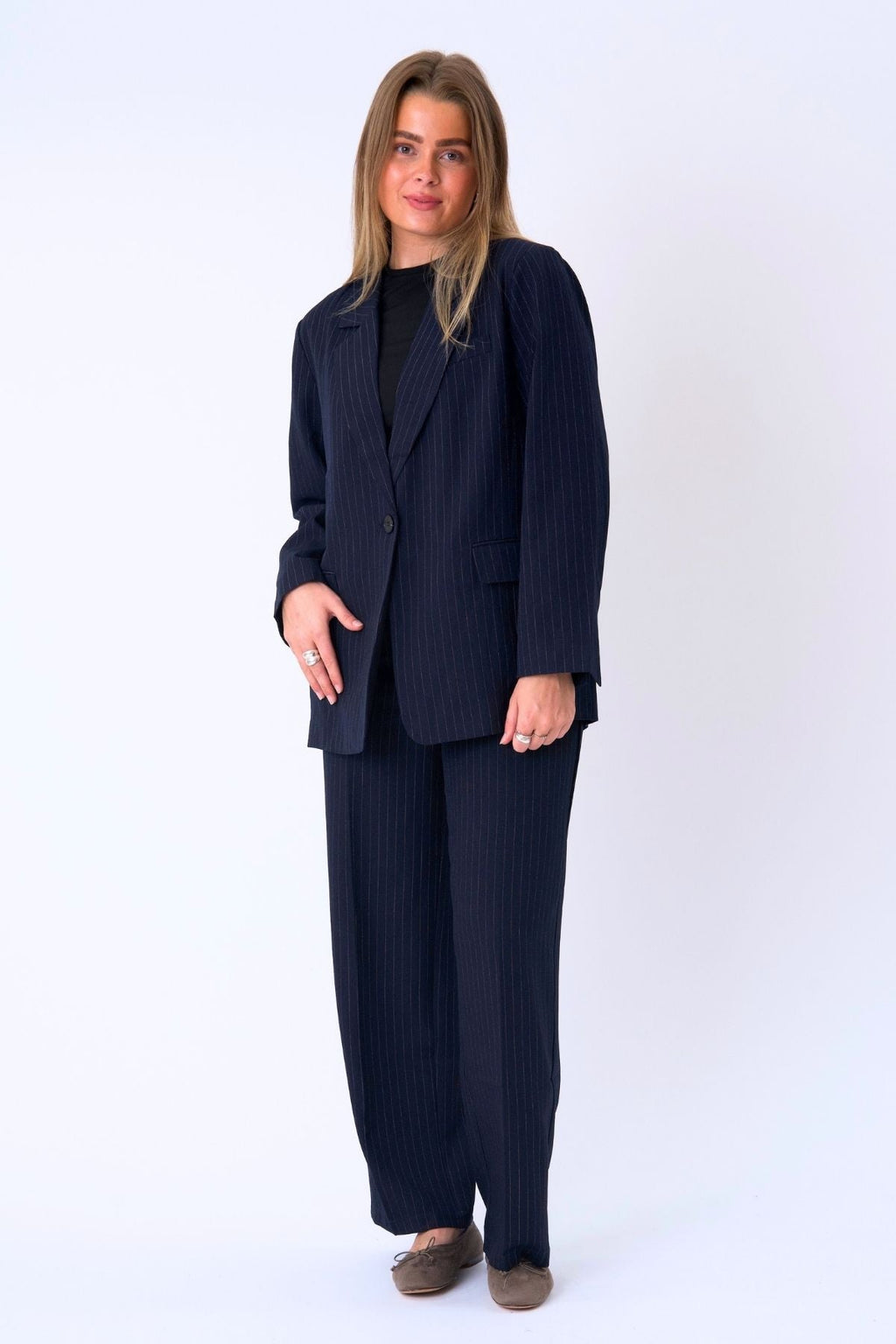 Ylisuuret bleiser - laivaston pinstripe