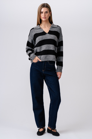 Nora Knit - harmaa/musta