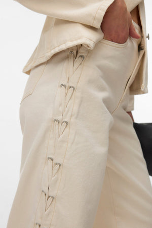 Rae Wide String Farkut - Ecru