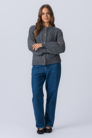 BOTON -neulottu - harmaa