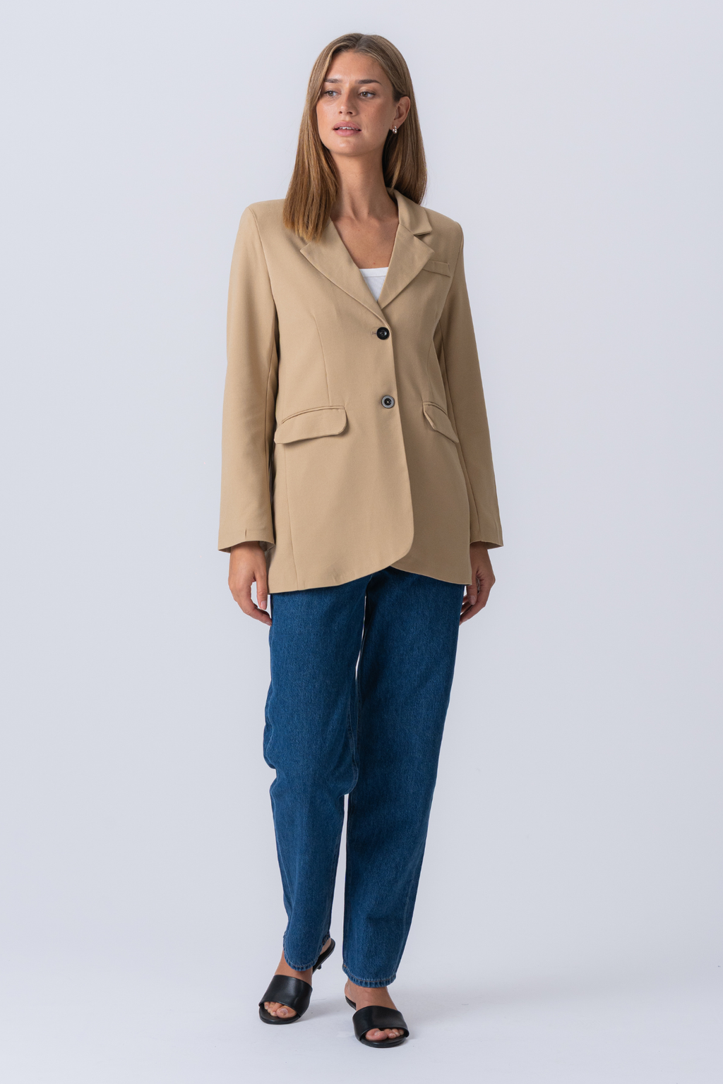 Claire Oversized Blazer - beige