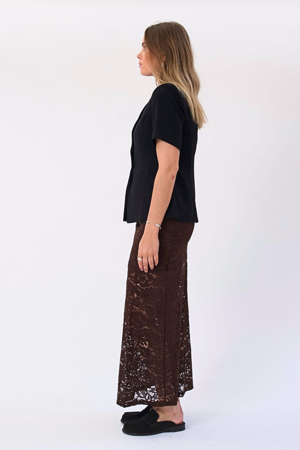 Amara Lace Maxi Hame - Kahvi