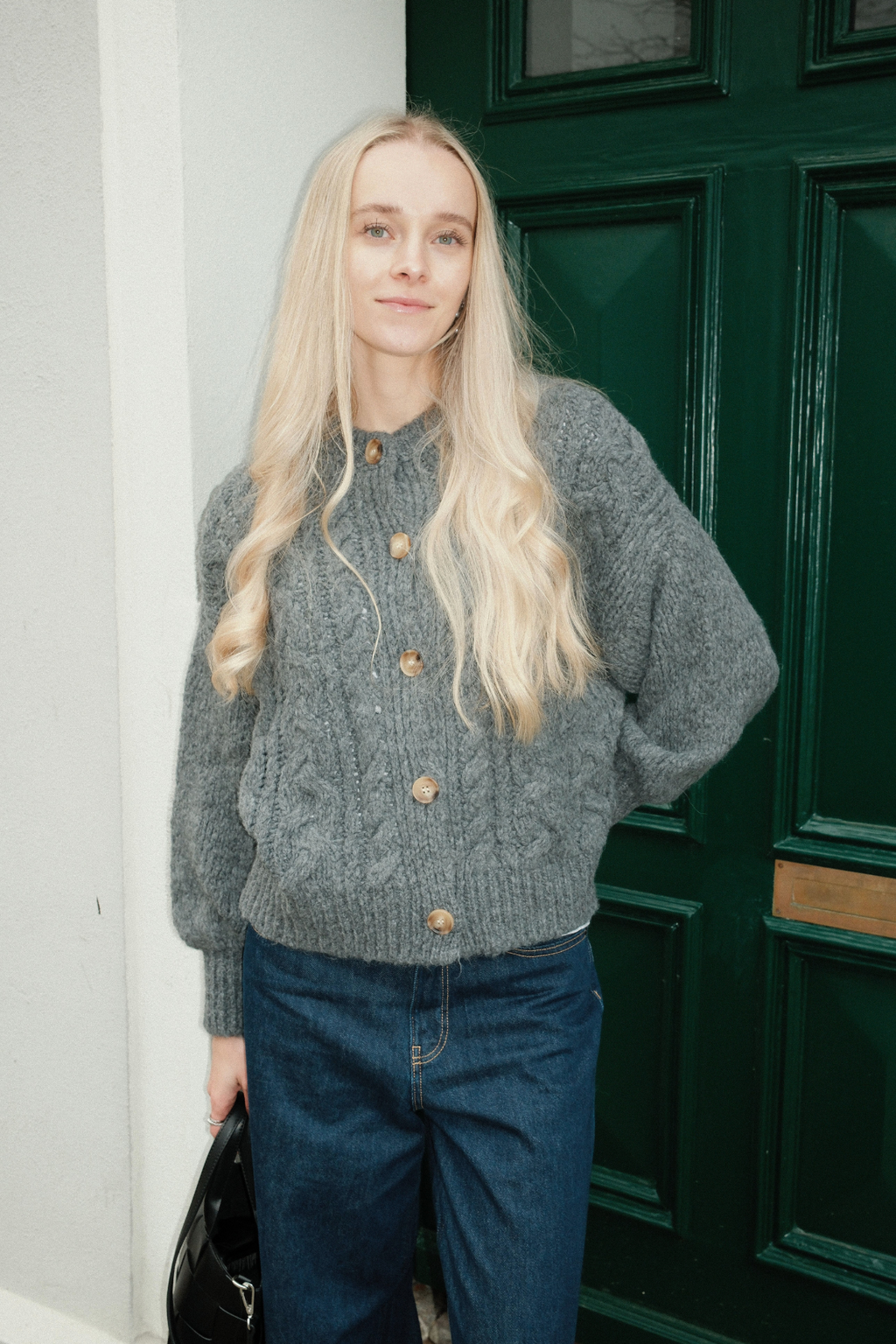 BOTON -neulottu - harmaa