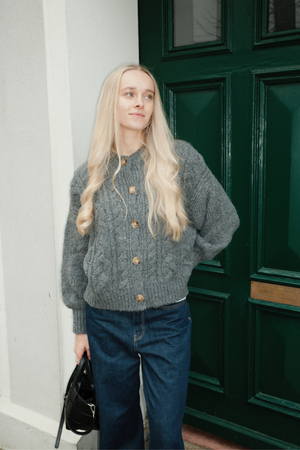 BOTON -neulottu - harmaa