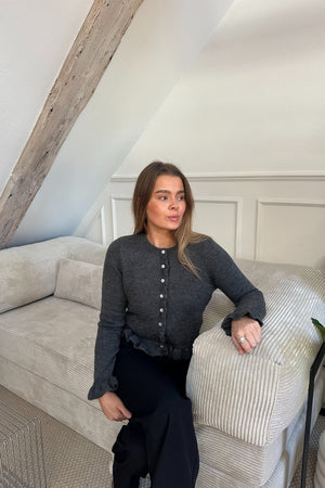 Flora neuletakki - harmaa