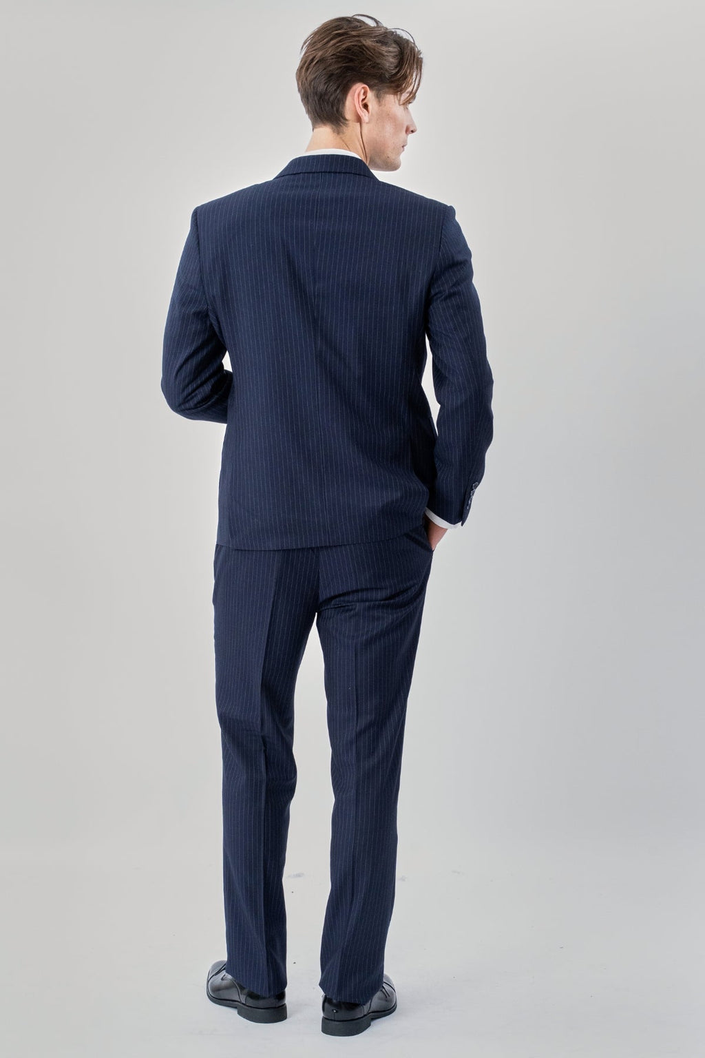 Klassinen Pants - Navy Pinstripe