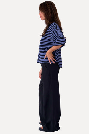 Zoe T-paita - musta/denim sininen