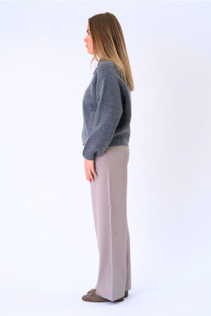 Selma Knit vetoketju - harmaa