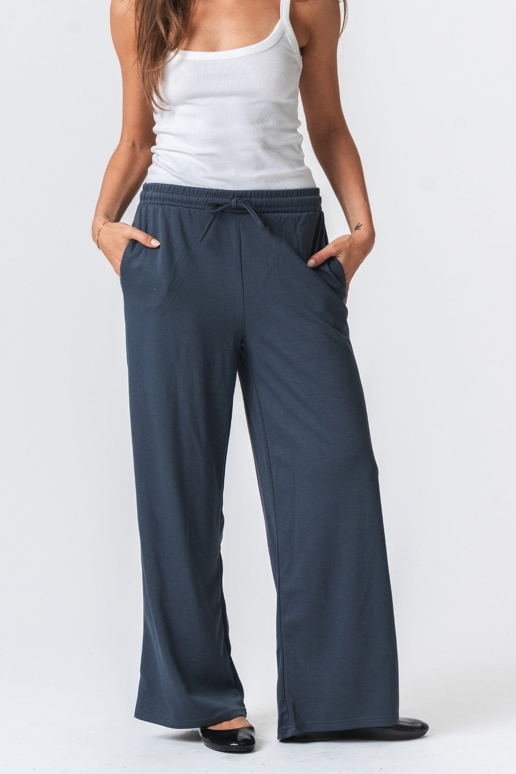 Leah löysä Pants - harmaa