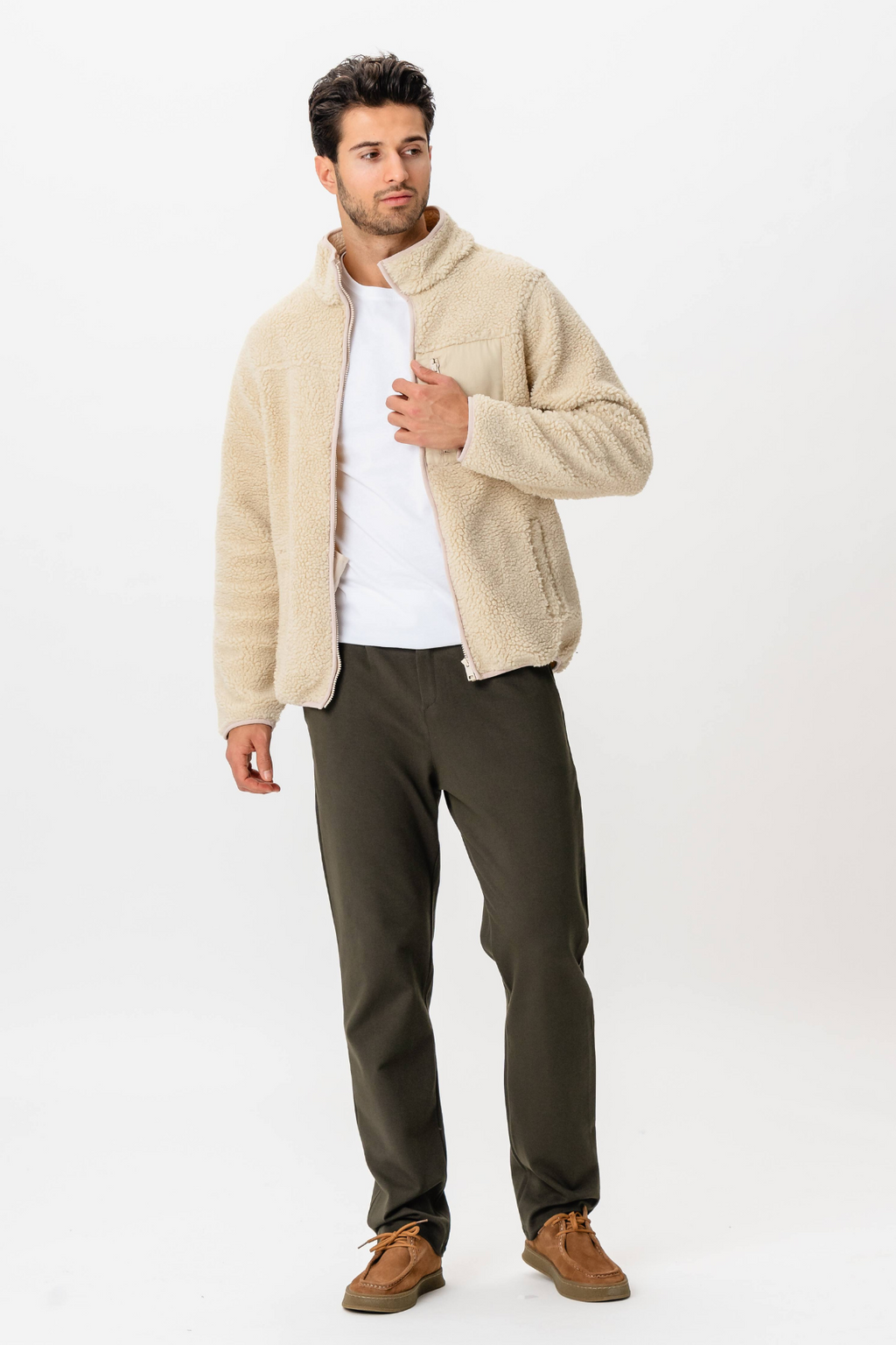 Fleece -takki - hiekka