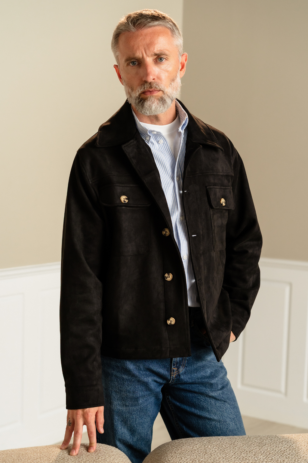 Callum -takki - musta