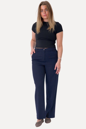 Klassiset puku housut - laivaston pinstripe