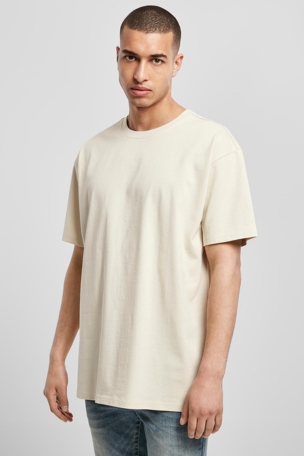 Raskas Oversized T -paita - hiekka
