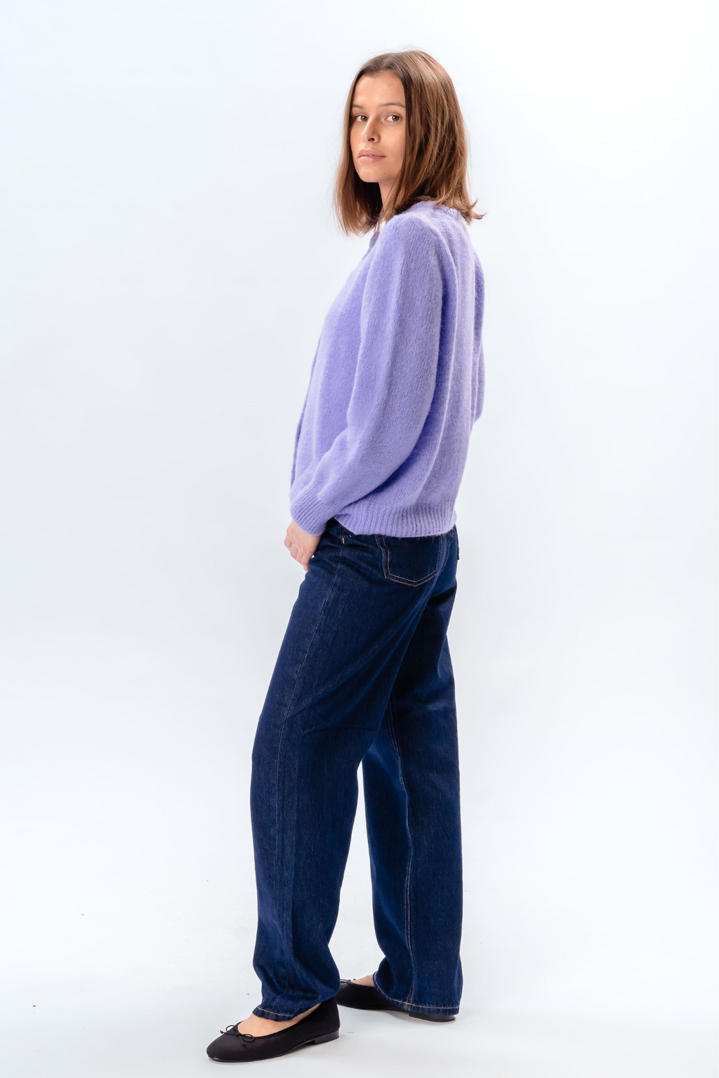 Anna neuletakki - violetti