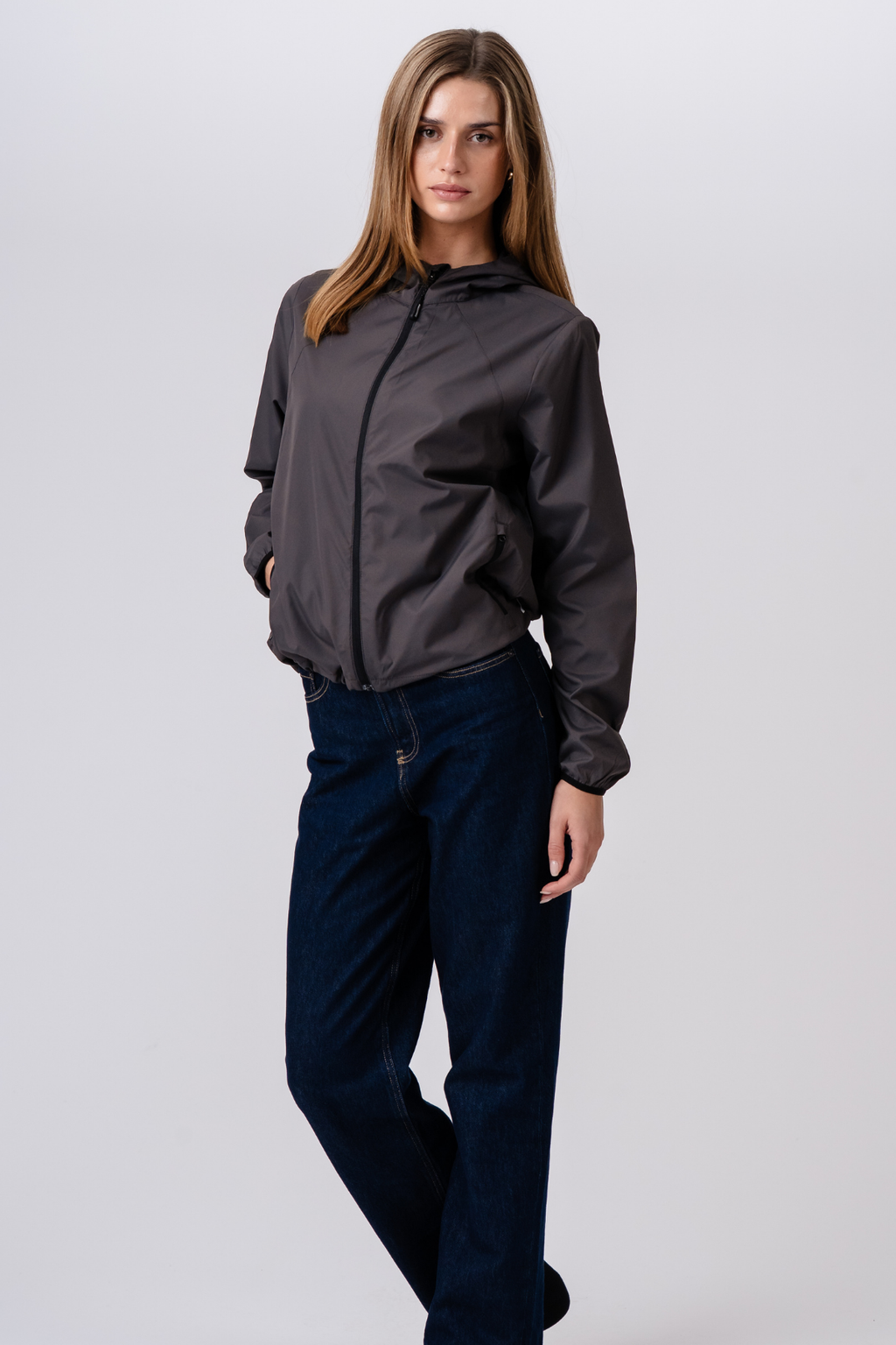 Victorian tuulitakki - tummanharmaa