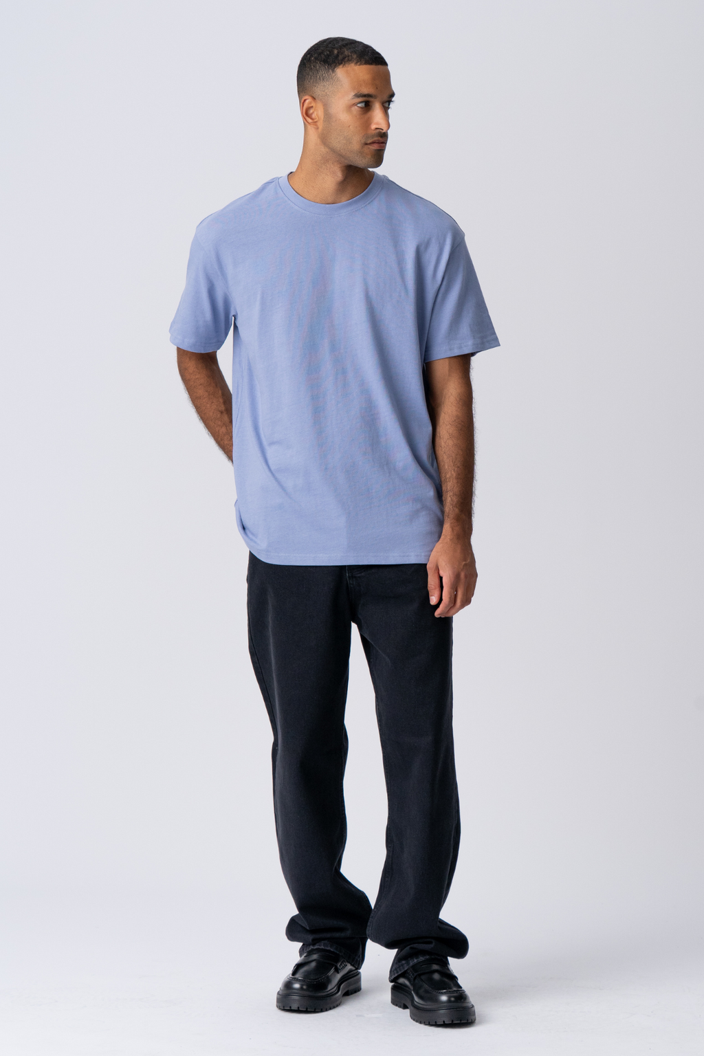 Raskas Oversized T -paita - Viola -sininen