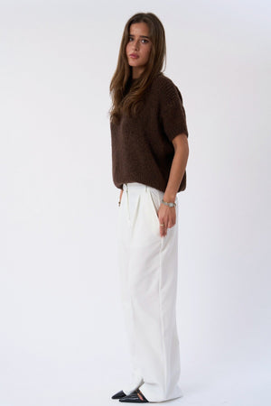 Mila Wide Pants - Luonnonvalkoinen