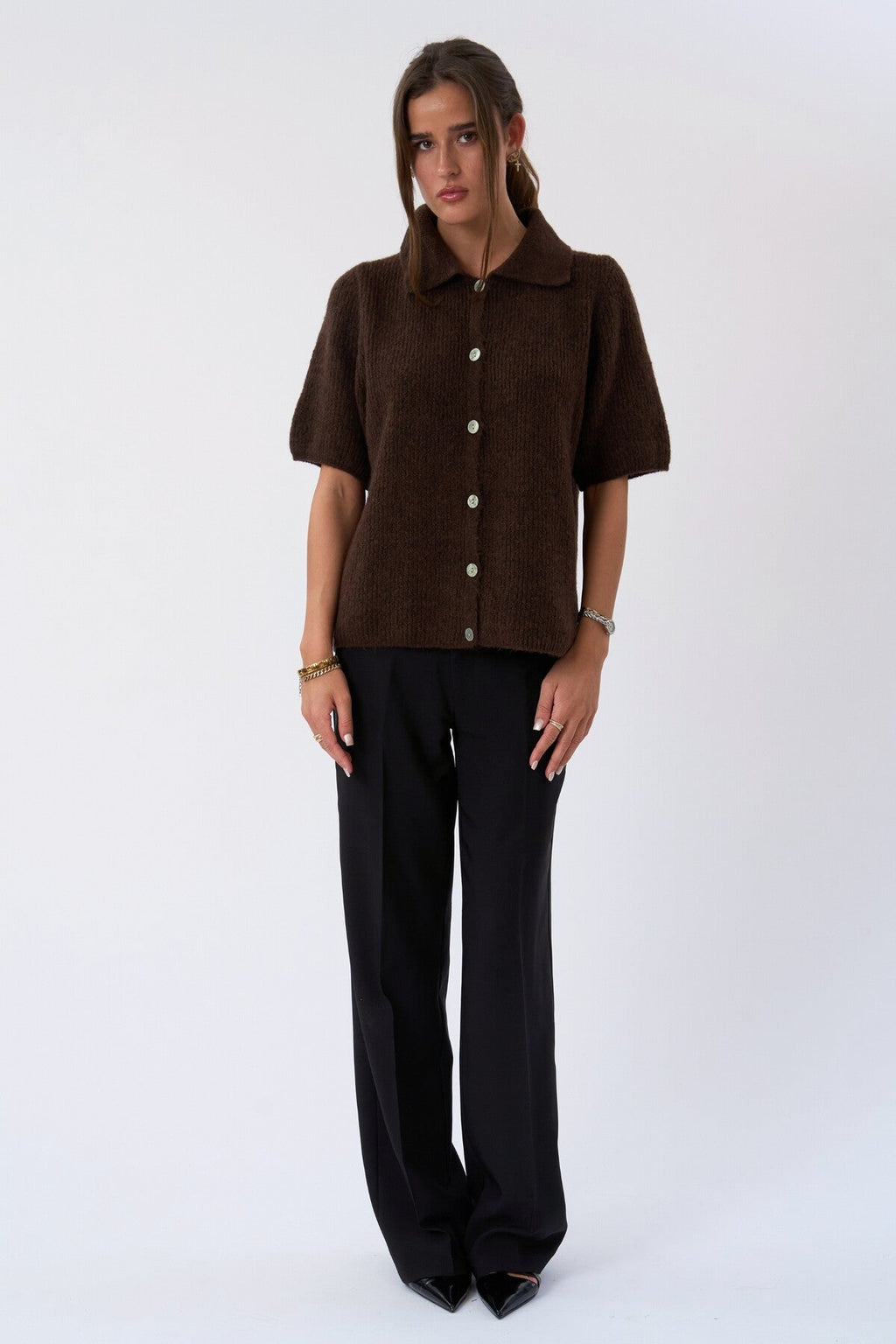 Mila Wide Pants - Musta