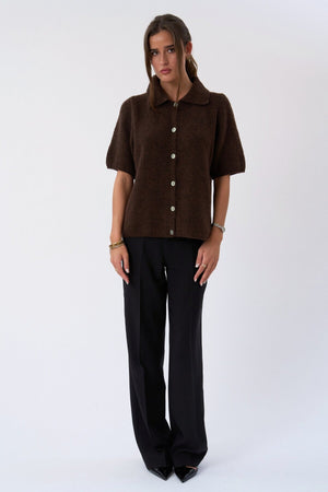 Mila Wide Pants - Musta