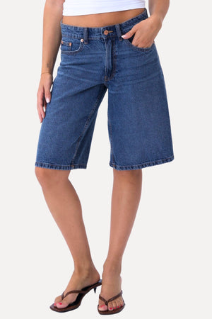 Denim Shorts - Keskisininen