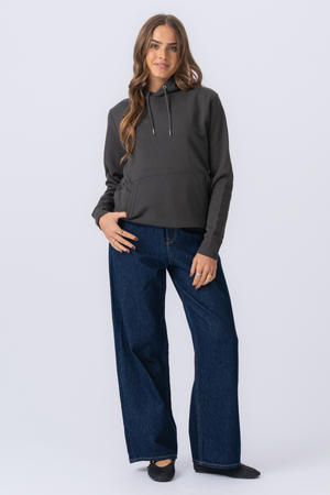 Hupparipaita - tummanharmaa