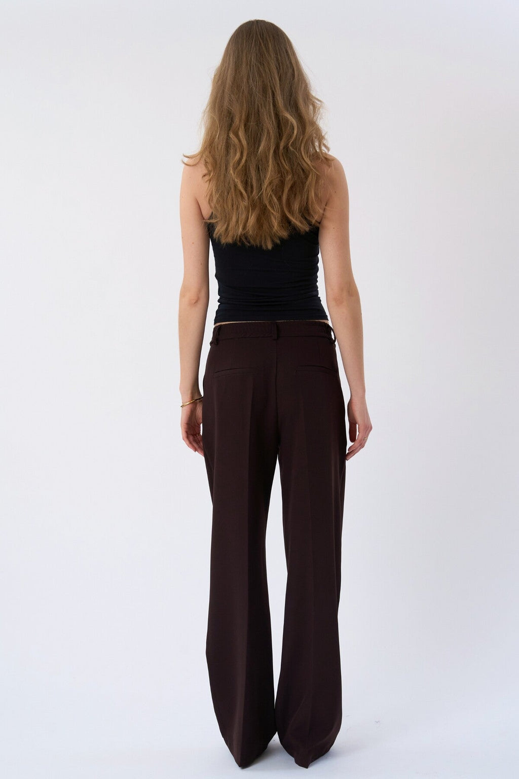Mila Wide Pants - Ruskea