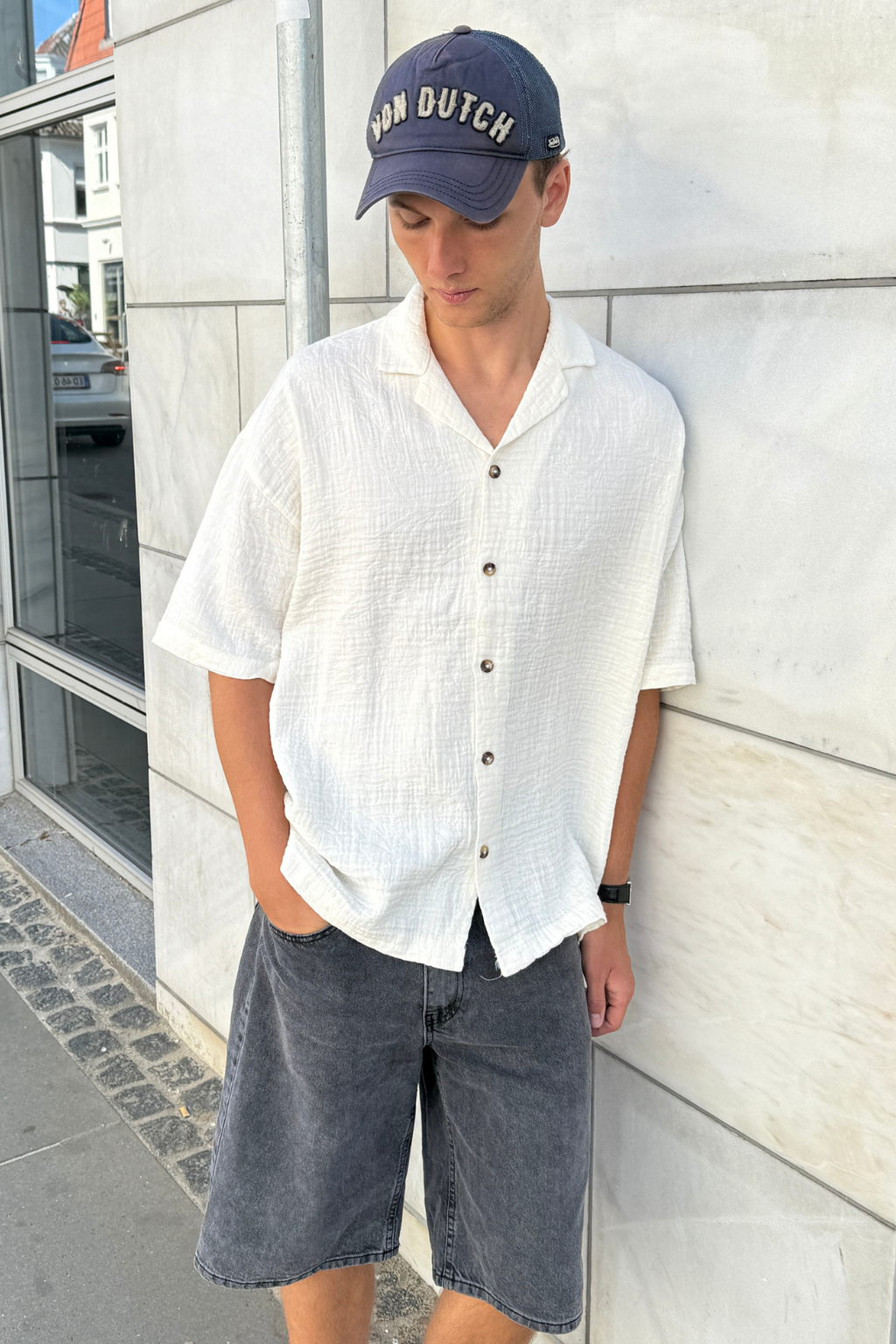 Lyhyen hihan paita - valkoinen