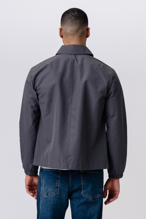 Lyhyt vetoketjutakki - harmaa