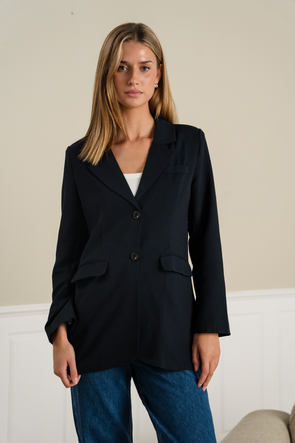Claire Oversized Blazer - musta