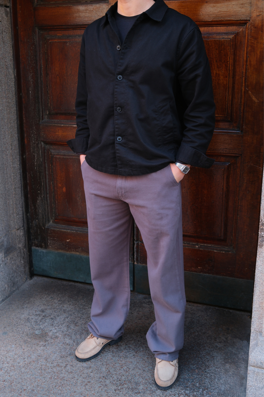 Straight Cotton Chino - harmaa