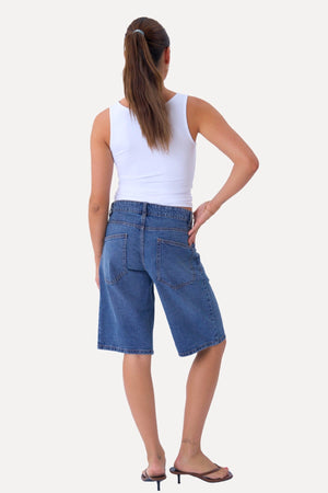 Denim Shorts - Keskisininen