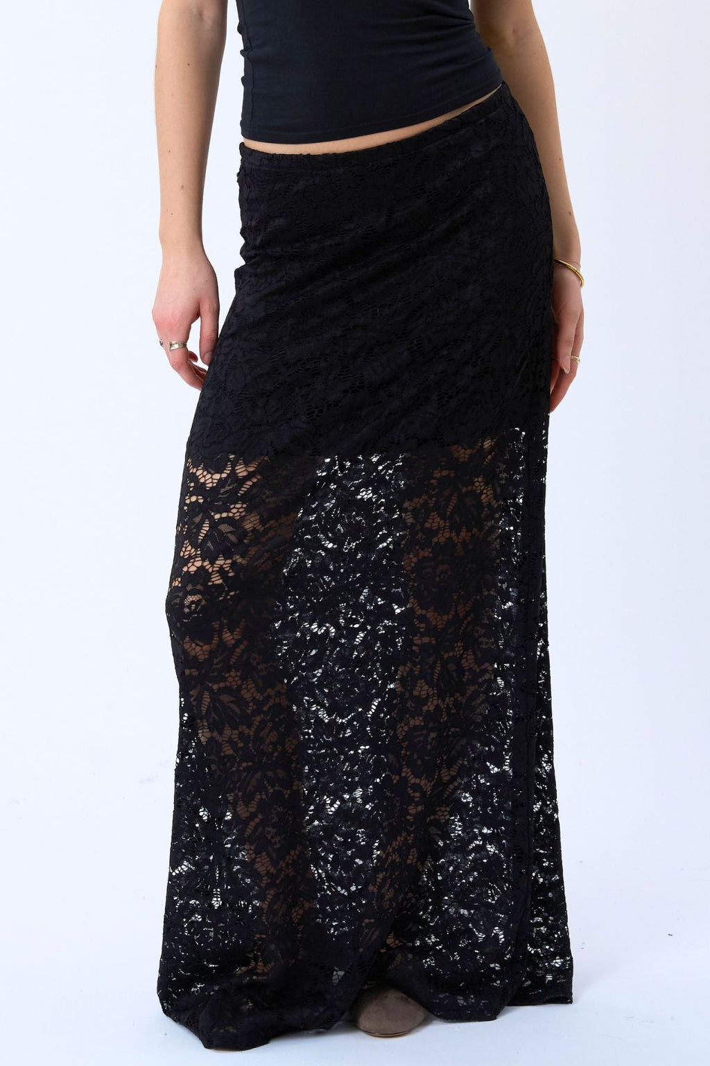 Amara Lace Maxi -hame - musta