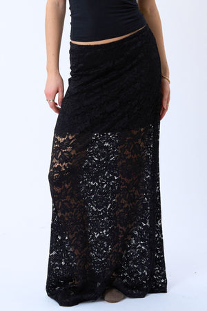 Amara Lace Maxi -hame - musta