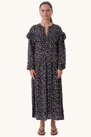 Amelia -mekko - musta kukka