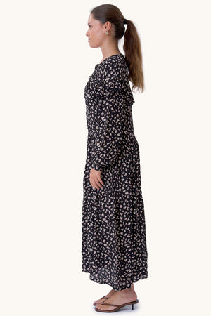Amelia -mekko - musta kukka