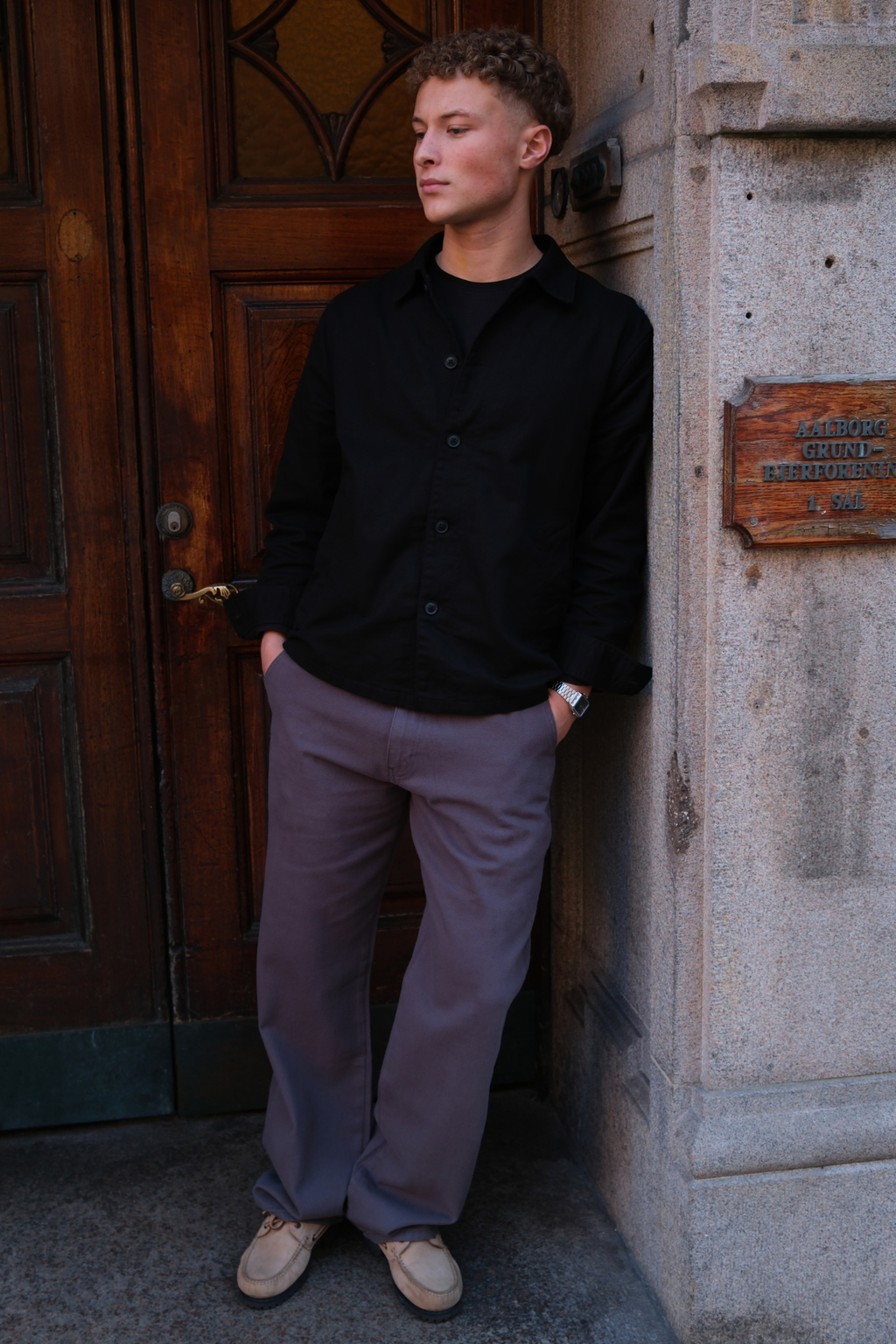 Straight Cotton Chino - harmaa